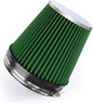 6" 152mm Cold Air Intake Filter Clamp-On Replacement High Flow Inlet Air Filter High Performance Washable Cone Filter 7" Tall Green