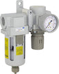 PneumaticPlus SAU420-N06G Compressed Air Filter Regulator Combo 3/4" NPT - Poly Bowl, Manual Drain, Bracket, Gauge