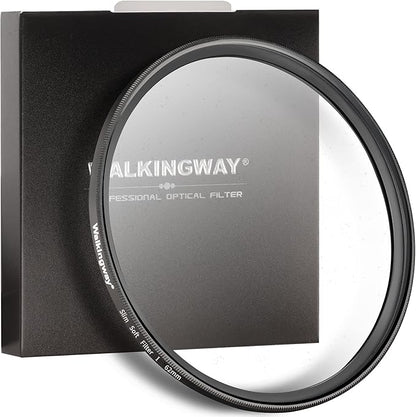 Walking Way 62MM White Mist Diffusion Filter - Subtler Soft Focus Circular Lens Filter - Dreamy Fog Effect Softening Camera Diffuser for Digital DSLR Camera (Light-Soft 1, 62MM)