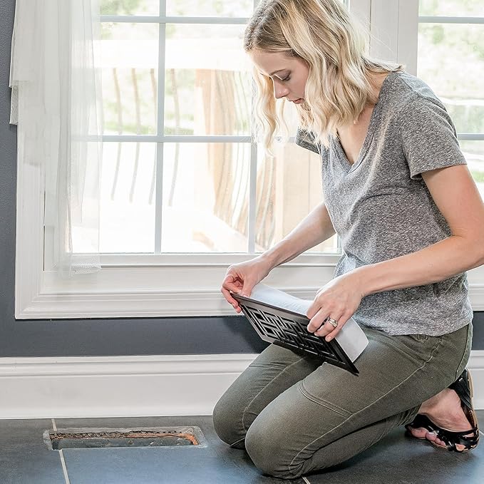 Premium Air Vent Filters for Home - 4" x 12" MERV 8 Electrostatic Floor Vent Filters That Trap Dust, Dirt, Smoke, Pollen, Hair - 90 Day Filtration (12 Pack)