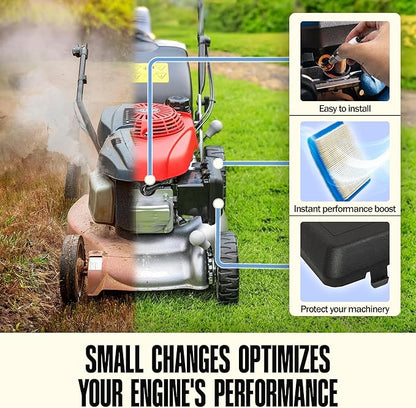 Compatible with Honda Lawn Mower Air Filter GCV160 GVC 190 Air Filter 17211-ZL8-023 17231-Z0L-050 Fit For Honda Mower GCV160 170 Cover For Fuel Pressure Parts Filters Push (Pack 4)