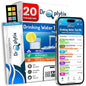 20-in-1 Drinking Water Test Kit with Mobile App, Lab-Precision Home Water Testing Strips for Tap and Well Water, Tests pH, Hardness, Lead, Iron, Chlorine, Nitrate, Fluoride, Heavy Metals