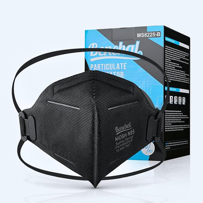 N95 Masks for Adults - NIOSH-Approved Individually Wrapped Reusable N95 Face Masks- 95% Filtration for Easy Breathing