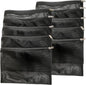 10 Pcs 10" x 7" Aquarium Filter Media Bags, Fish Tank Media Mesh Filter Bags with Zipper, Black Mesh Reusable Bags for Activated Carbon, Ceramic Rings, etc.
