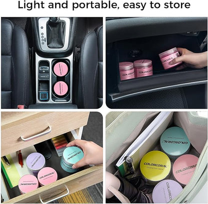 COLORCORAL Cleaning Gel for Car Universal Gel Cleaner Auto Detailing Car Vent Keyboard Cleaning Putty Car Interior Cleaner Dashboard Dust Remover Putty Auto Duster Cleaning Kit 160G - Rose Red