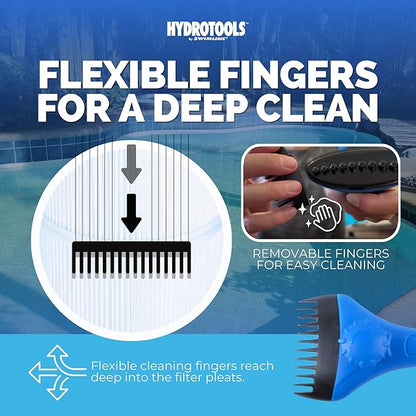 SWIMLINE HYDROTOOLS Cartridge Filter Cleaner Tool | 10-Nozzle Jet Spray Head | Adjustable Pressure & Toggle On/Off | Quick Connect Garden Hose Adapter | For Pool & Spa Filters | ¾-Inch Hose Compatible