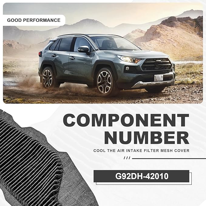 2Pcs HV Battery Cooling Air Intake Filter Screen #G92DH-42010 Engine Cabin Air Filter Compatible with 2019-2024 Toyota RAV4 Hybrid Venza Prime