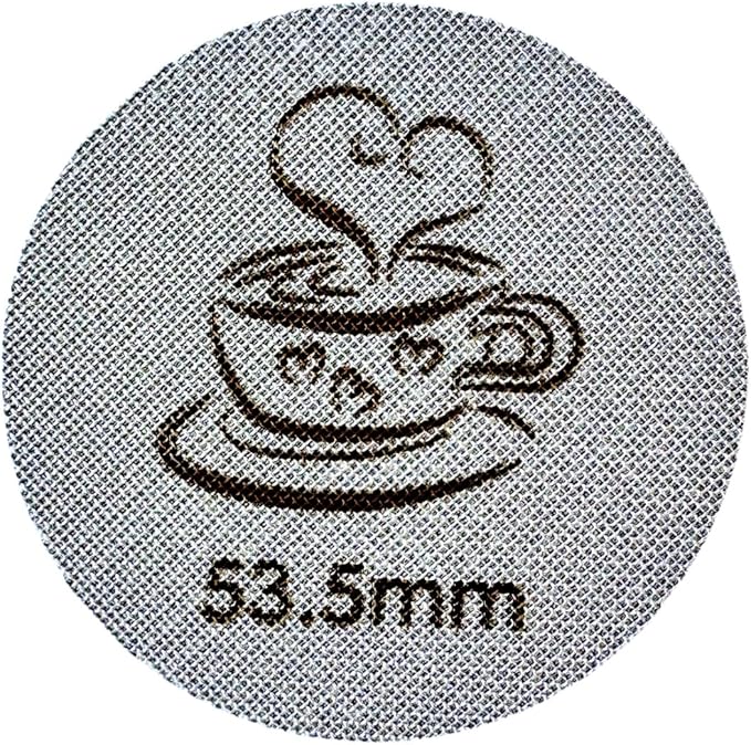 Espresso Puck Screen for 54mm Portafilter Basket, 1.7mm Thickness Made with 316 Stainless Steel, Coffee Machine Reusable Filter for Barista Accessories (54mm）