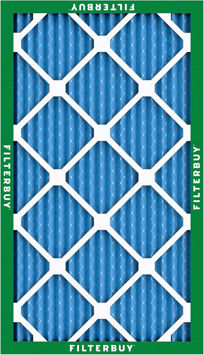 Filterbuy 11.25x23.25x1 Air Filter MERV 13 Optimal Smoke & Allergy Defense (4-Pack), Electrostatic Pleated HVAC AC Furnace Filters Replacement, Made in USA (Actual Size: 11.25 x 23.25 x 0.75)