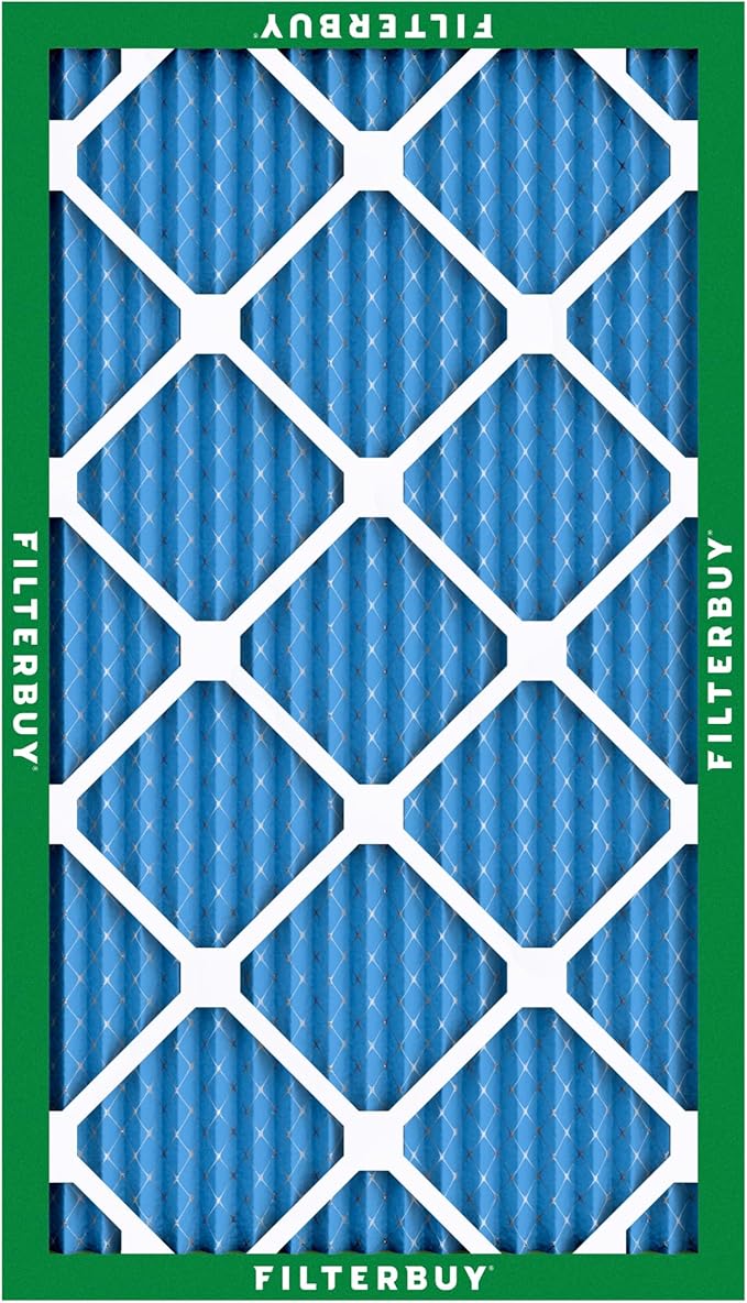 Filterbuy 20x30x1 Air Filter MERV 13 Optimal Smoke & Allergy Defense (4-Pack), Electrostatic Pleated HVAC AC Furnace Filters Replacement, Made in USA (Actual Size: 19.63 x 29.63 x 0.75)