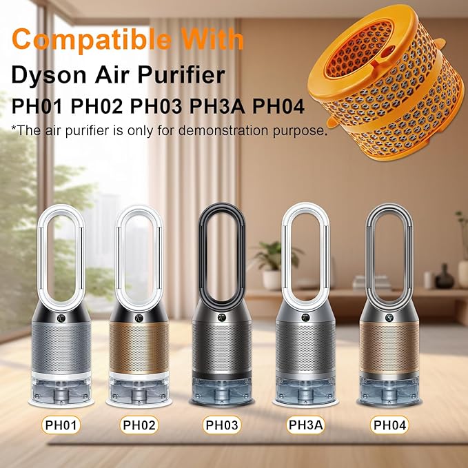Dyson PH04 Filter Replacement for Dyson Purifier Humidify+Cool Formaldehyde PH04 PH03 PH3A PH02 PH01, Dyson Air Purifier Filter Replacement, Carbon Fiber Evaporator Filters