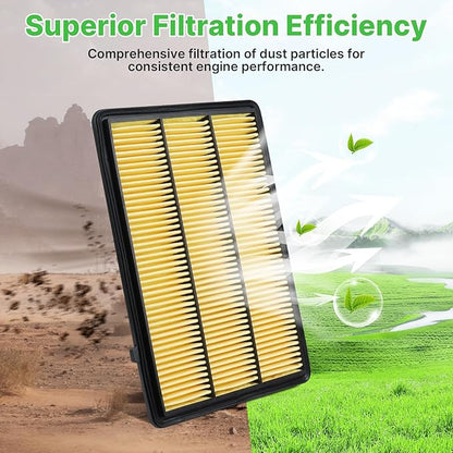 2PCS Engine Air Filter Fit for Infiniti QX50 2019-2025 (2.0L), QX55 2022 2023 2024 2025 Air Filter Replacement Engine Filter Accessories# 165465NA1C CA12954 PA99486