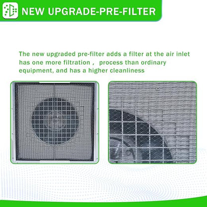 HEPA H14-Filter Laminar Flow Hood Updated FanFilter Unit（Include HEPA Filter）100/ISO Class 5 Cleanroom/Laboratory/Cleanroom/Mushroom Room, Laminar Air Flow Hood(46.2"x22.6"110V，Dual Machine)
