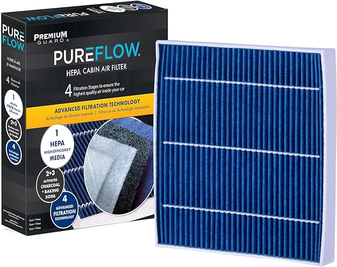 PureFlow HEPA Cabin Air Filter PC9958HX | Fits 2019-2024 Chevrolet Silverado 6500 HD, Silverado 5500 HD, Silverado 4500 HD, 2019-2024 International CV515, Recirculation