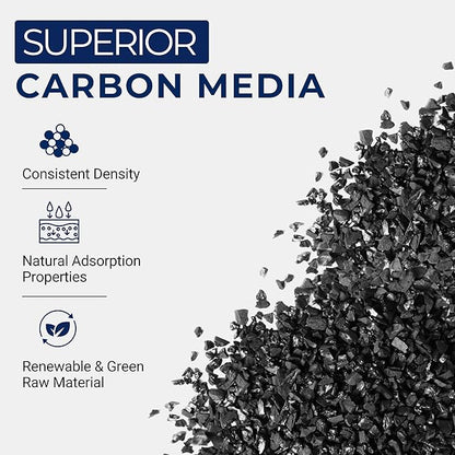 IPW Industries Bulk Activated Carbon - Coconut Shell Granular Activated Charcoal (GAC) for Water Filtration - Replacement Media for Pre and Post Carbon Water Filters (1 lb)