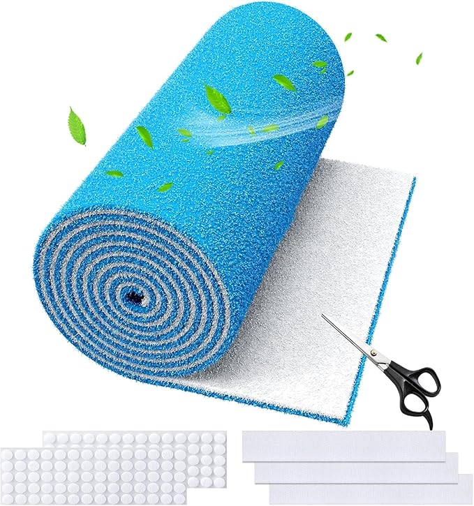 Air Vent Filters,20"x100"Cut to Fit Air Filter Material (80+Filters),MERV 8 Electrostatic Air Vent Filter for Home Floor, Grilles, Ceiling, HVAC Furnace Vents, With 48PCs Adhesive Hook Tape