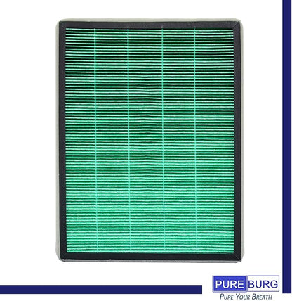 PUREBURG Replacement Filter Set Compatible with RabbitAir BioGS 2.0 Ultra Quiet Model SPA-550A & SPA-625A Air Purifiers,2-Pack H13 True HEPA + Activated Carbon Filter