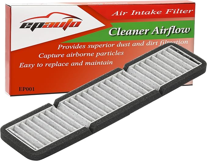 EPAuto Air Intake Filter Replacement for Tesla Model 3 (2017-2020) / External Air Inlet Vent Compatiable, 11.75''L x 3''W