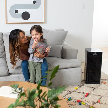 Medify MA-40 UV Light Air Purifier with True HEPA H14 Filter | 1,793 ft² Coverage in 1hr for Wildfires Smoke, Odors, Pollen, Pets | Removal to 0.1 Microns | Black, 1-Pack