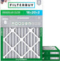 Filterbuy 16x20x2 Air Filter MERV 8 Essential Dust & Allergy Defense (3-Pack), Electrostatic Pleated HVAC AC Furnace Filters Replacement, Made in USA (Actual Size: 15.50 x 19.50 x 1.75)