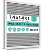 14x14x1 Reusable Air Filter, Washable, Electrostatic HVAC AC Furnace Filter, Merv 8, Lasts a Lifetime, Breathe Safe at Home or in the Office (Actual Size:13.5x13.5x0.82 Inch)