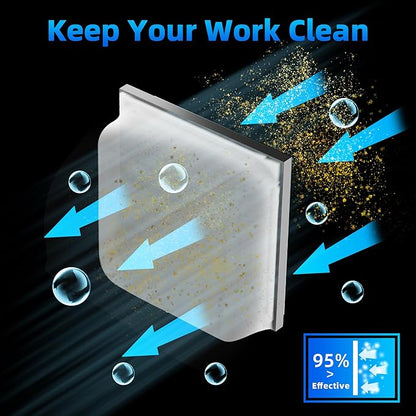 FoxAlien Dust Filter Bag for 800W Desktop Dust Collector HFS-800, Disposable Dust Bag Reusable Filter Set (4 Pack)