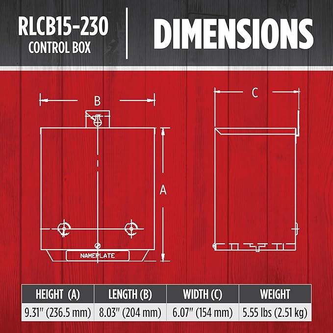 Red Lion RLCB15-230 1.5-HP 230-Volt VMC Control Box for Submersible Well Pump, Grey, 640222