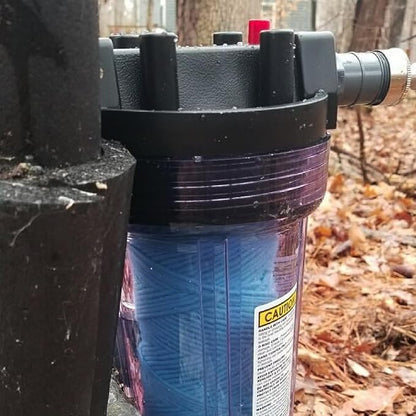 Deluxe Well Water Filter System, Eliminate Rotten Egg & Sulfur Smell, Remove Iron & Sediments, Works on Any Size Well 4" & Above