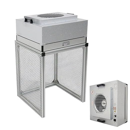 INTSUPERMAI Vertical Laminar Flow Hood Air Flow Clean Bench Workstation with HEPA Filter Lab Fume Hood Air Volume 294-411 cfm Dust Free Room Workshop for Phone LCD Repair Workshop Laboratory 110V