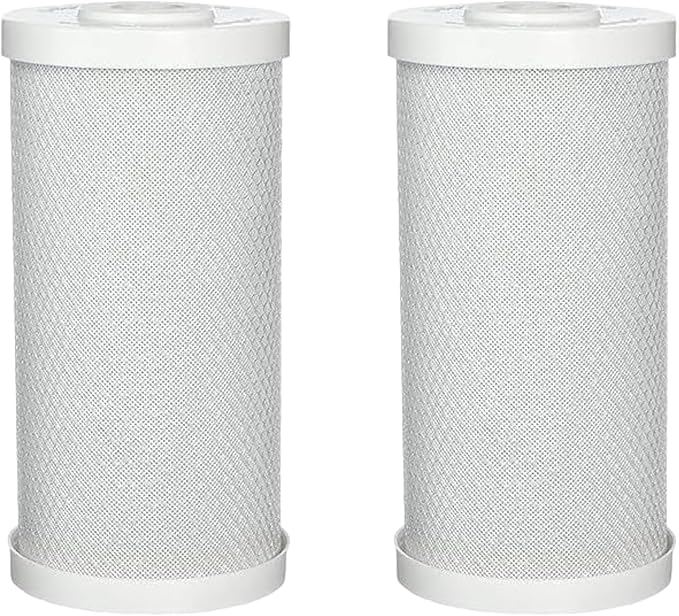 CFS – Carbon Block Water Filter Cartridge Compatible with Keystone GIANT GHPT-10 – Removes Bad Taste & Odor – Whole House Replacement Cartridge – 5 Micron Pre-Filter Layer – 10” x 4.5" (2 Pack)