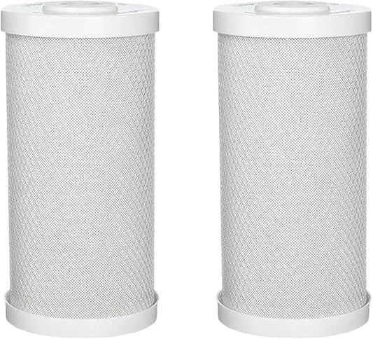 CFS – Carbon Block Water Filter Cartridge Compatible with Keystone GIANT GHPT-10 – Removes Bad Taste & Odor – Whole House Replacement Cartridge – 5 Micron Pre-Filter Layer – 10” x 4.5" (2 Pack)