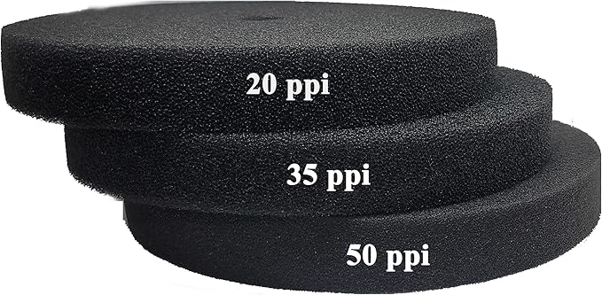 Aquarium Pond 5 Gallon Bucket DIY Bio Sponge Filter Media Pad Rounded 11x11 (20-35-50ppi Set)