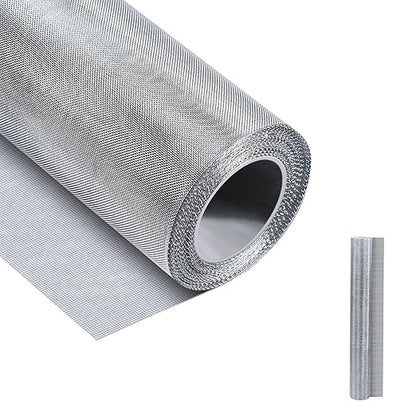 40 Mesh 304 Stainless Steel Mesh Screen, 24'' x 118''（60cm×300cm） Wire Screen Mesh, Rust Free Woven Wire Mesh, Metal Mesh Screen for Air Vents, Window Screen, Filters, Cage,Garden Covers