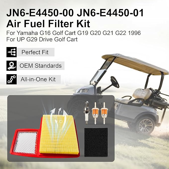JN6-E4450-00 JN6-E4450-01 Air Fuel Filter Kit For Yamaha G16 Golf Cart G19 G20 G21 G22 1996 For UP G29 Drive Golf Cart