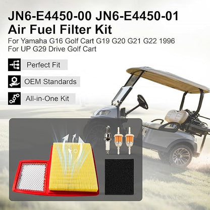 JN6-E4450-00 JN6-E4450-01 Air Fuel Filter Kit For Yamaha G16 Golf Cart G19 G20 G21 G22 1996 For UP G29 Drive Golf Cart