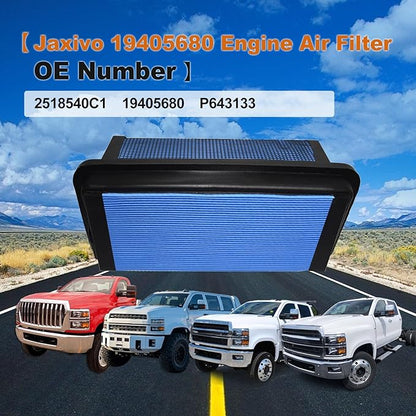 19405680 Engine Air filter Compatible with 2019-2025 International CV515 and CV Series Truck 6.6L V8,for 2019-2025 Silverado 4500/5500/6500 6.6L V8 Diesel,Replace 2518540C1,P643133