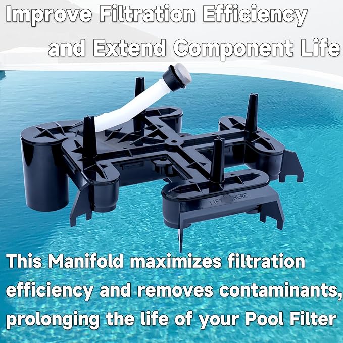DE Filter Manifold DEX2400C Compatible with Hayward Pro-Grid and Micro-Clear DE Filters, Manifold Top Parts with Air Relief