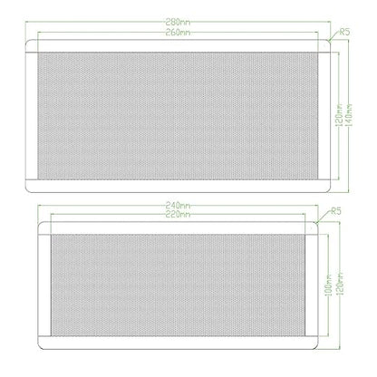140mm Fan Filter,HFEIX Computer Case Dustproof Magnetic Frame Mesh Black 2Pack(140x280mm)