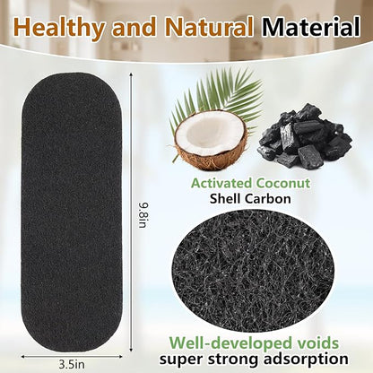 15 Pack Ceiling Fan Filters,Unscented Activated Coconut Shell Carbon Ceiling Fan Air Filters, Easy-Stick Universal Fit Filters,Bringing Fresher and Cleaner Air
