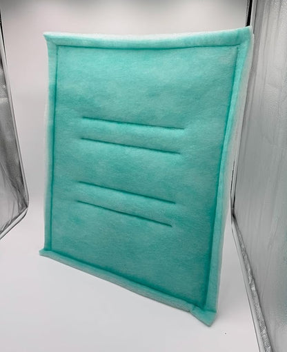 Spray Booth Intake Tacky Filter Panel, Internal Frame (20/case, 16" x 25")