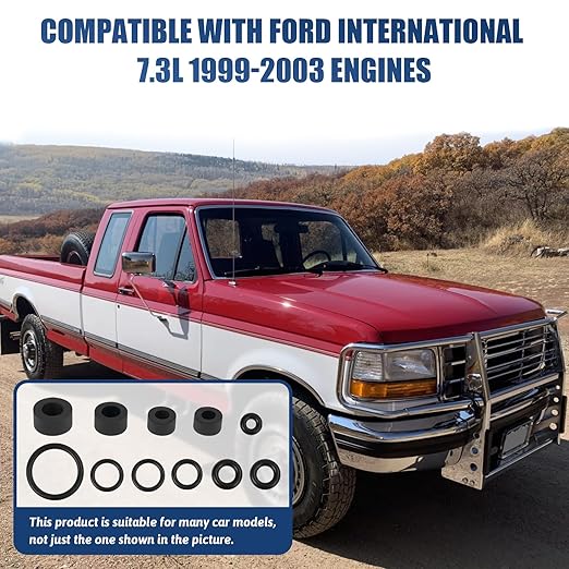 Fuel Bowl Seal Kit Fuel Filter Bowl Drain Valve Housing O Ring Seal Kit Compatible with Ford International 7.3L 99-03 Engines