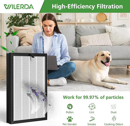 2 Pack H05 Replacement Filter, Compatible with HIMOX H05 Air Puri fier, H13 Grade True HEPA Filter (Not Fit HIMOX H04)