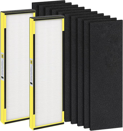 4 Pack FLT4825 Ture HEPA Filter b Replacement for Gm Guardian ,Compatible with Gm-Guardian FLT4825 AC4825 AC4850,4 HEPA( Additional pre-filter) + 16 Carbon Pre-Filters, 3-Stage Filtration System