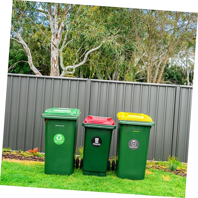 9pcs Trash Can Stickers for Waste Sorting Self-Adhesive Garbage Classification Labels for Recycling