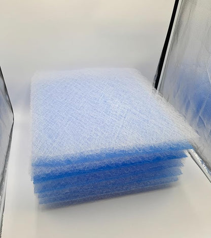 Paint Booth Exhaust Fiberglass Filter, Blue/White Paint Arrestor for Spray Booth (200/case, 24" x 24")