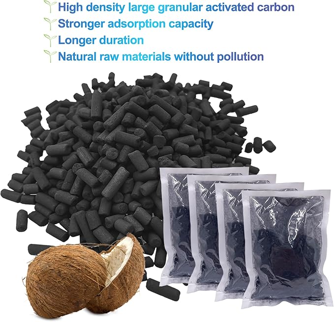 4 Pack Odor Absorbing Carbon Filter Refills for Lomi Smart Waste Kitchen Composter, 12-Month Supplement, Replacement Activated Charcoal Filters Compatible with Electric Countertop Compost Bin