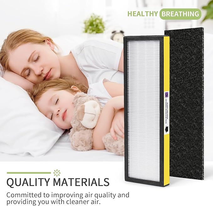 Filter C FLT5000 Filter Compatible with Germ-Guardian True Hepa Filter Air Puri-fier AC5250PT AC5000E AC5300B AC5350W, 2 HEPA and 6 Pre-Filter