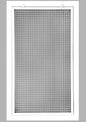 HVAC Premium 14" x 25" Cube Core Eggcrate Return Air Filter Grille for 1" Filter - Aluminum - White [Outer Dimensions: 16.5" x 27.5"]