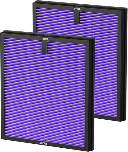 HY4866 True HEPA Replacement Filters Compatible with MORENTO HY4866, WESTHEY HY4866, YIOU M1 Air Purifier, 3-in-1 H13 Ture HEPA Air Filter, Multifunction Version, 2-Pack