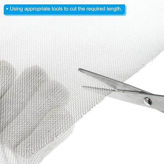 PATIKIL 40" L x 10" W Woven Wire Mesh, 20 Mesh 316L Stainless Steel Air Vent Filter Screen for Window Security Vent Cover Filtration Animals Fence